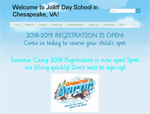 Tablet Screenshot of jolliffdayschool.org
